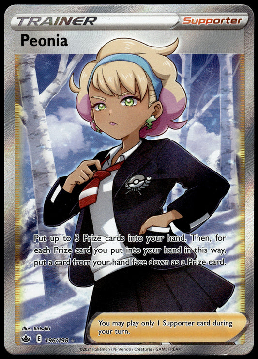 Peonia 196/198 SWSH Chilling Reign Pokemon [NM] (1)