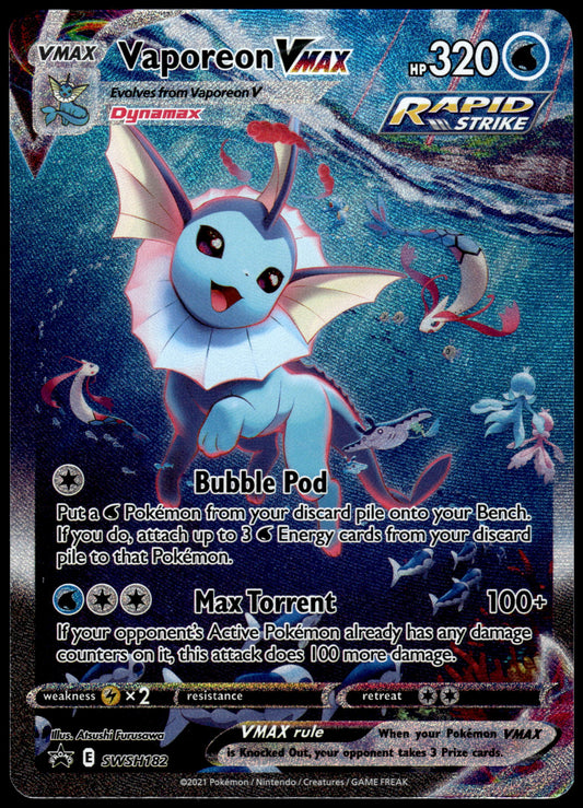 Vaporeon VMAX SWSH182 Premium Collection Promo Pokemon [NM] (1)