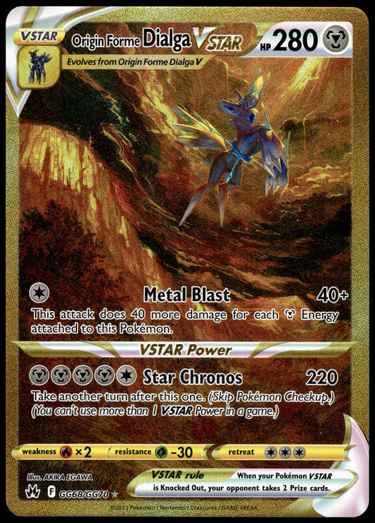 Origin Forme Dialga VSTAR GG68/GG70 SWSH Crown Zenith Pokemon [NM] (1)