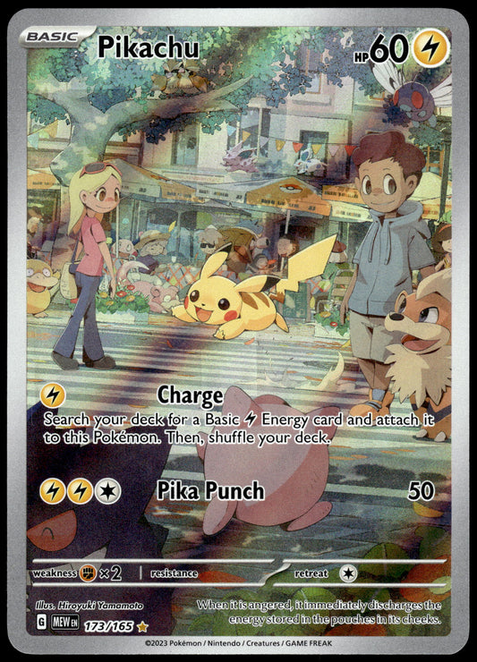 Pikachu 173/165 Illustration Rare SV MEW English 151 Pokemon [NM] (1)