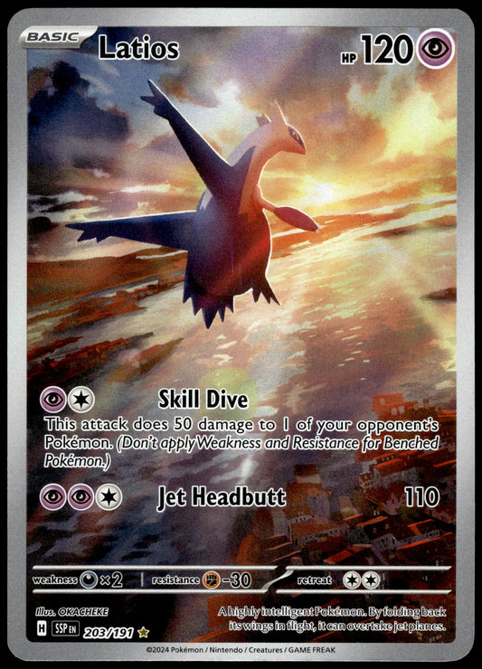 Latios 203/191 Illustration Rare SV Surging Sparks Pokemon [NM] (3)
