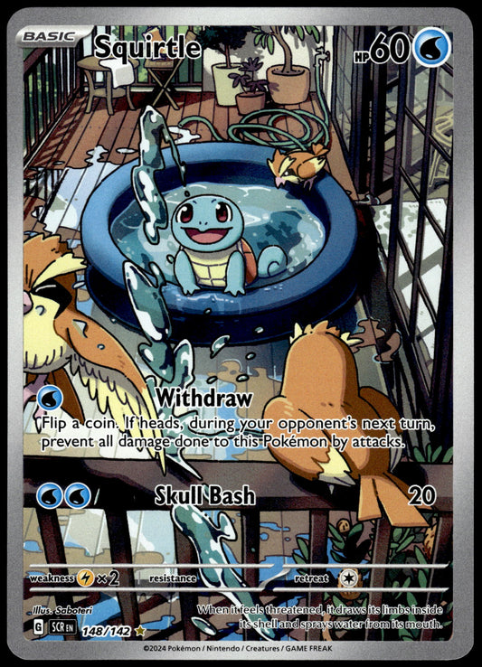 Squirtle 148/142 Illustration Rare SV Stellar Crown Pokemon [NM] (1)