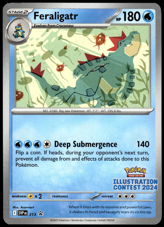 Feraligatr SVP213 2024 Illustration Contest Promo Pokemon [NM] (1)