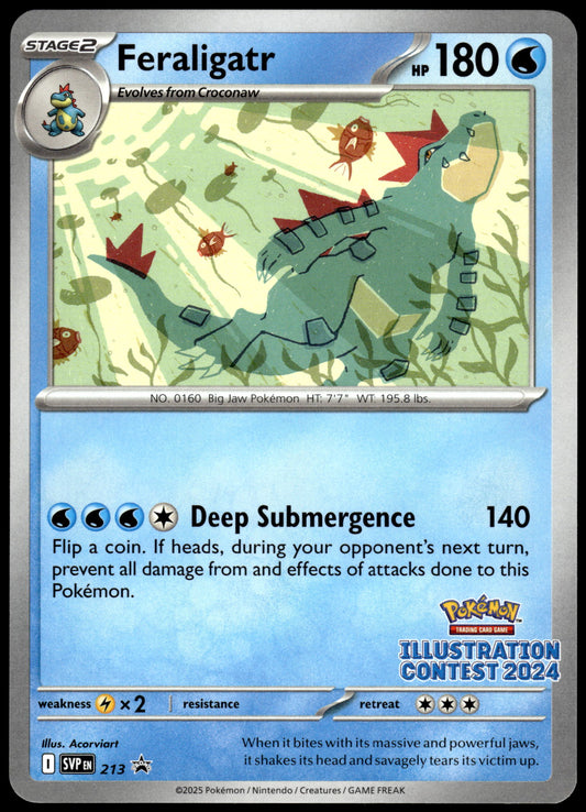 Feraligatr SVP213 2024 Illustration Contest Promo Pokemon [NM] (2)