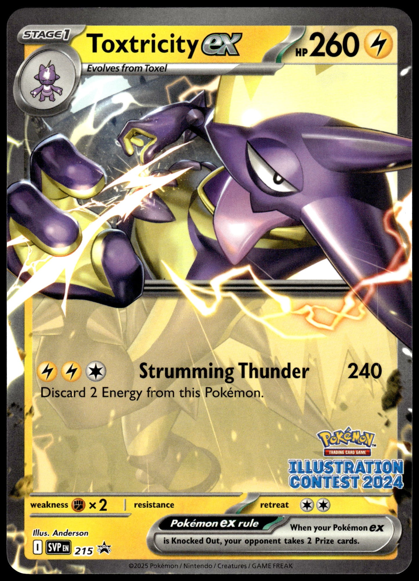Toxtricity ex SVP215 2024 Illustration Contest Promo Pokemon [NM] (2)