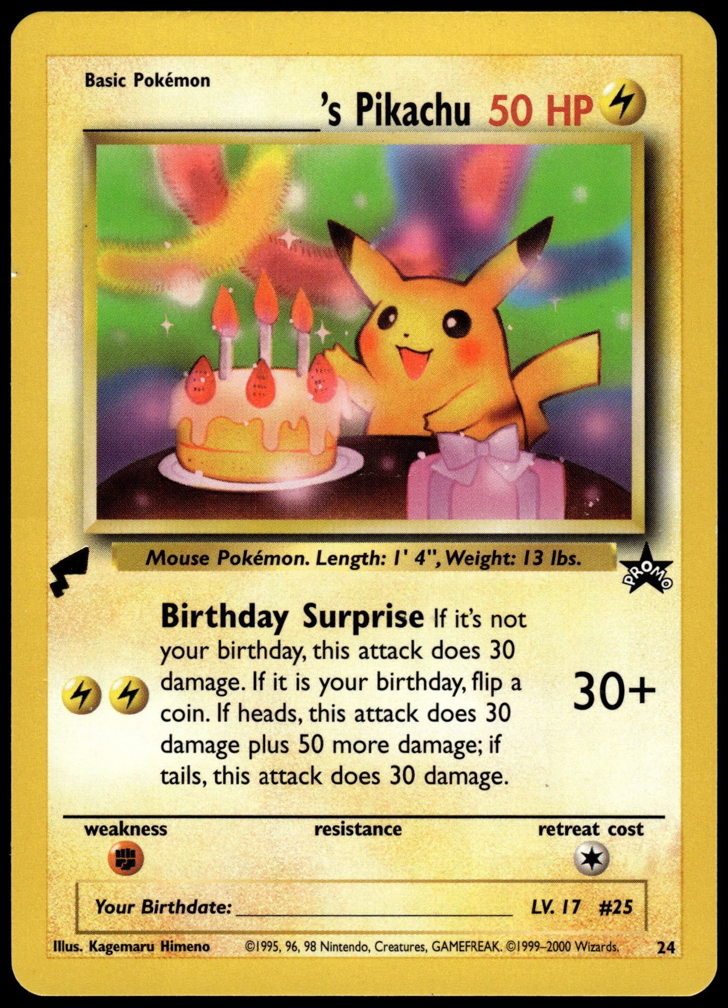 Pikachu 2000 Worlds Collection [9 CARD SET COMPLETE] Folder Pokemon