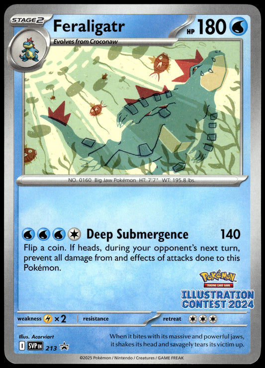 Feraligatr SVP213 2024 Illustration Contest Promo Pokemon [NM] (3)