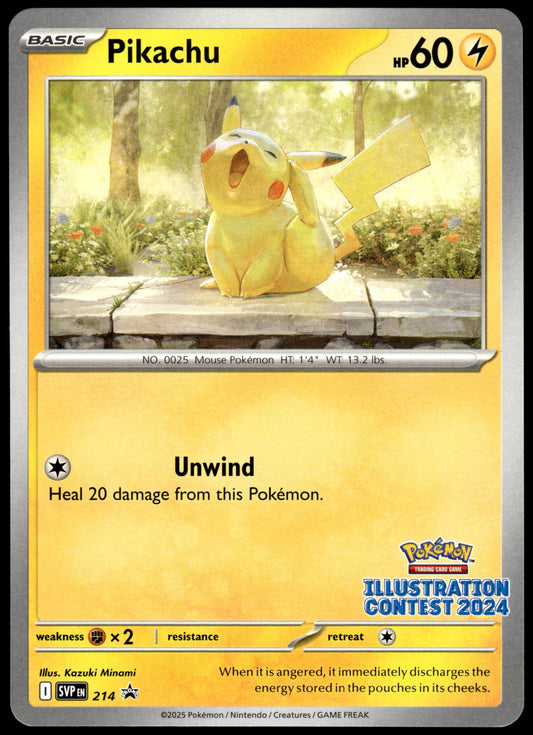 Pikachu SVP214 2024 Illustration Contest Promo Pokemon [NM] (1)