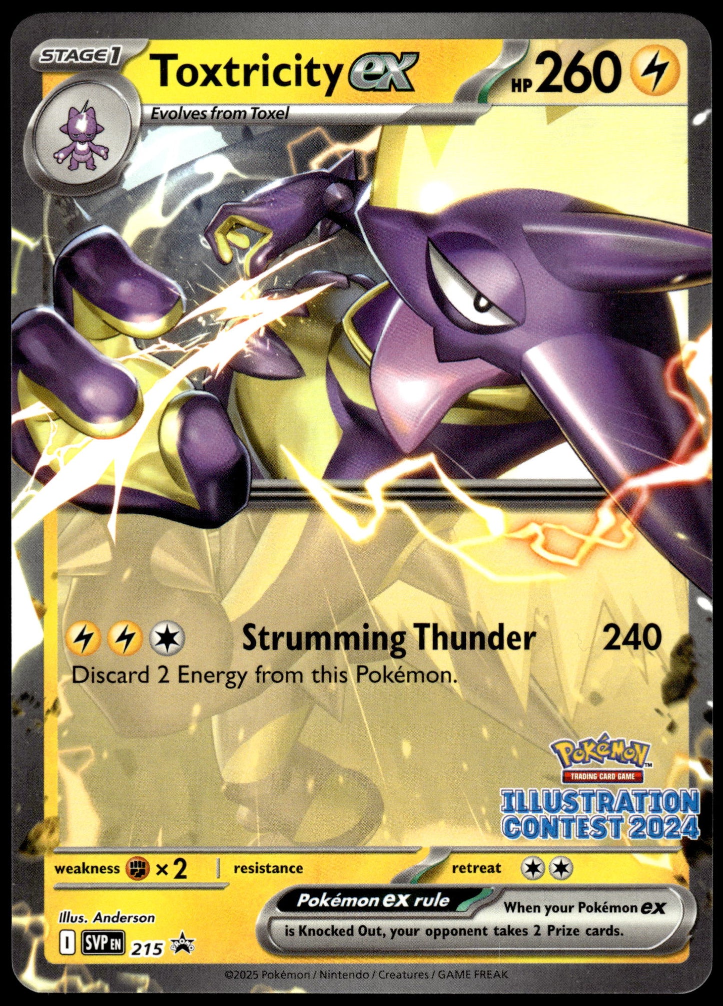 Toxtricity ex SVP215 2024 Illustration Contest Promo Pokemon [NM] (7)