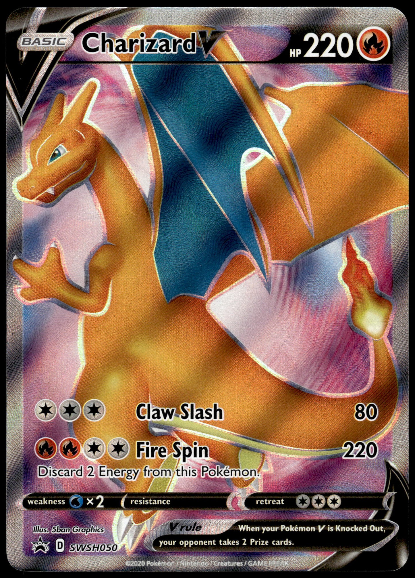 Charizard V SWSH050 Champions Path ETB Promo Pokemon [NM] (1)