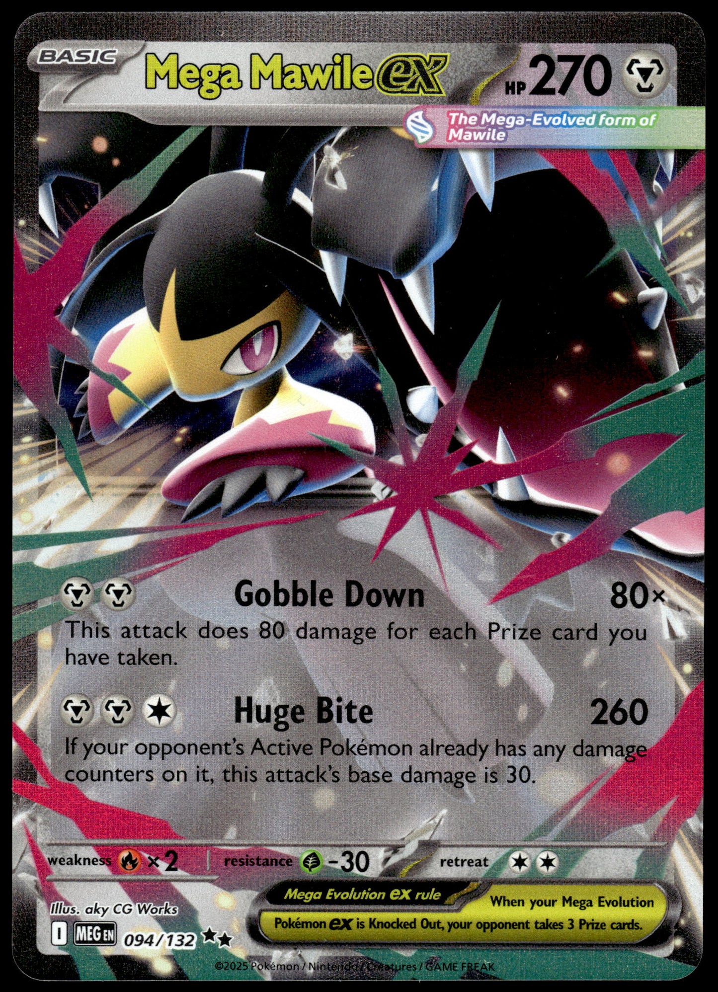 Mega Mawille ex 094/132 MEG Mega Evolutions Pokemon [NM] (1)