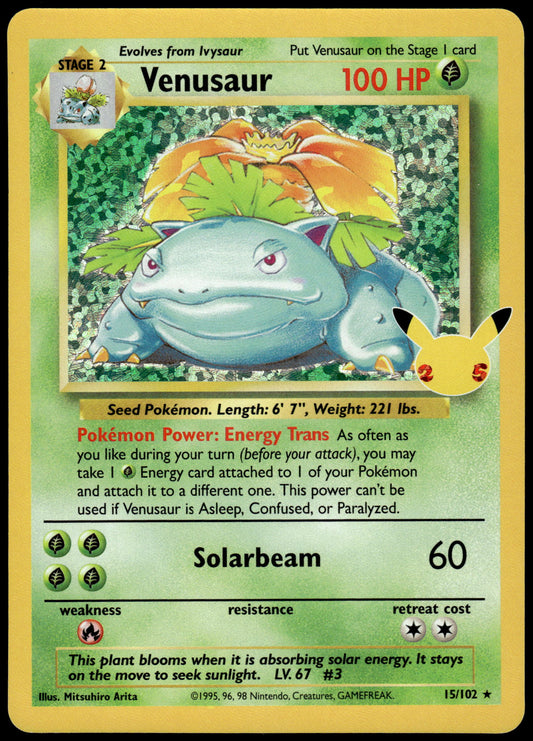 Venusaur Holo 15/102 SWSH Celebrations Classic Collection Pokemon [NM] (2)