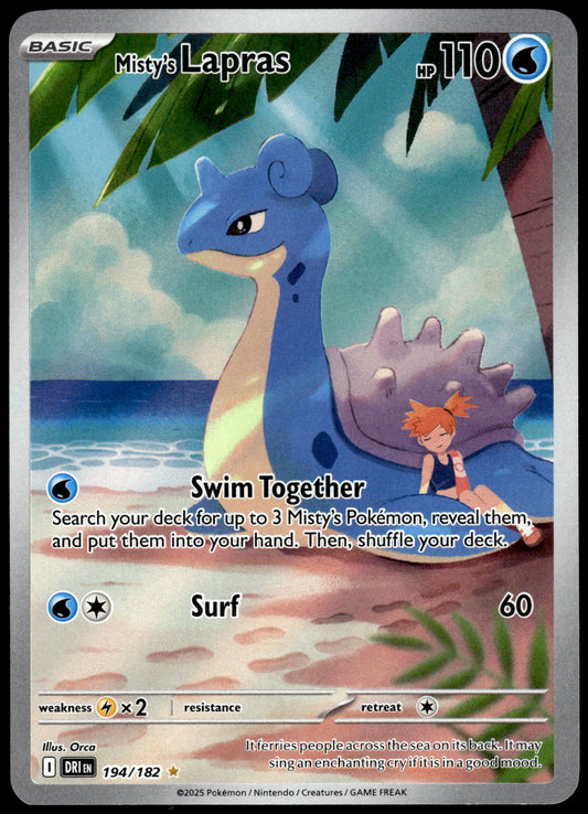 Misty's Lapras 193/182 Art Rare SV Destined Rivals Pokemon [NM] (1)