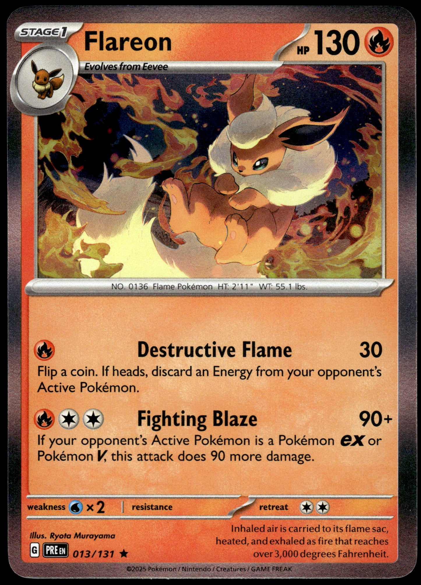 Flareon Vaporeon Jolteon Leafeon Holos /131 SV Prismatic Evolutions Pokemon [NM] (1)