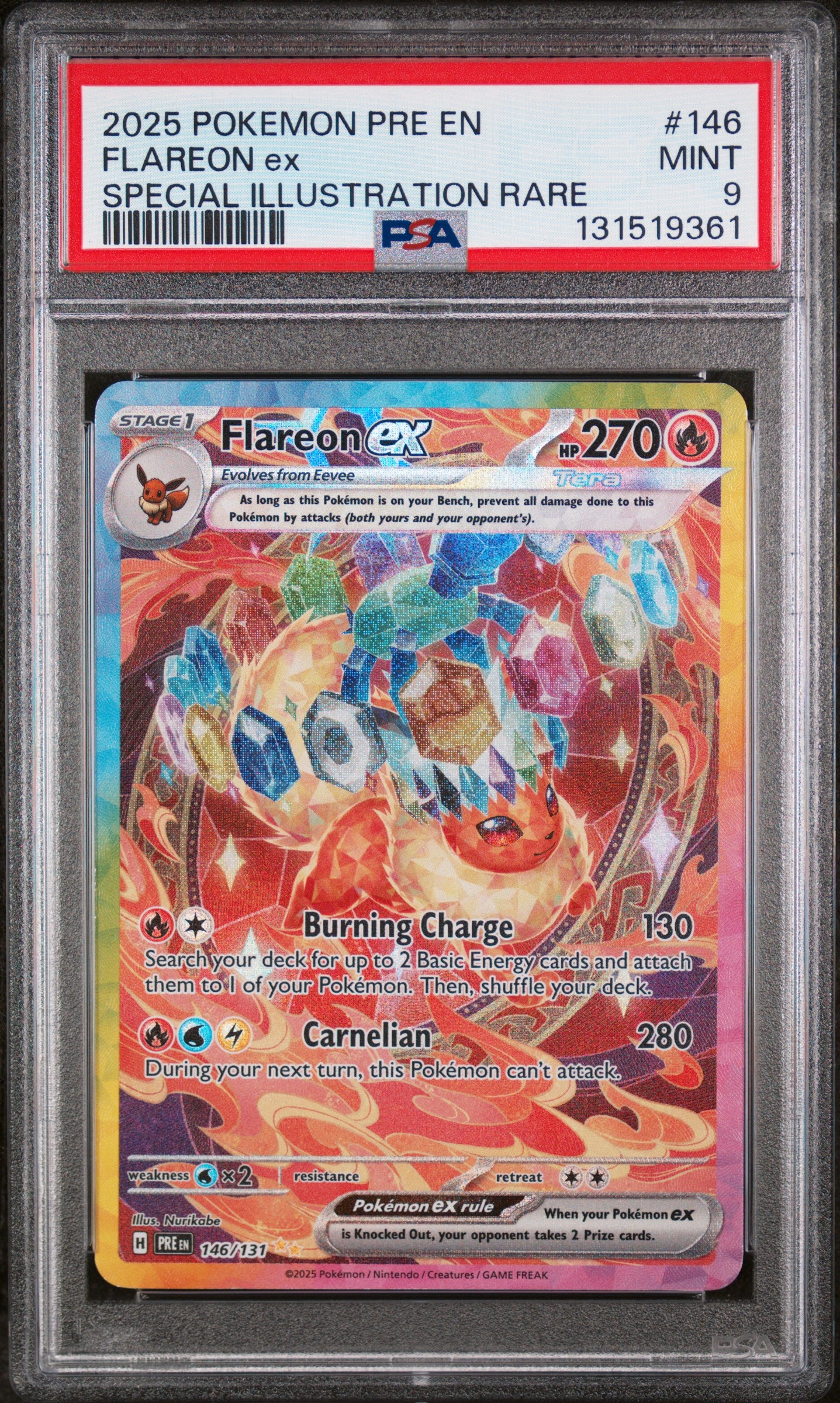 PSA 9 - Flareon ex 146/131 SIR SV Prismatic Evolution - Pokemon