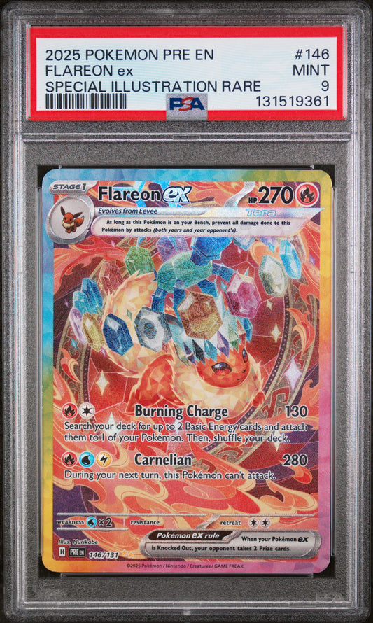 PSA 9 - Flareon ex 146/131 SIR SV Prismatic Evolution - Pokemon