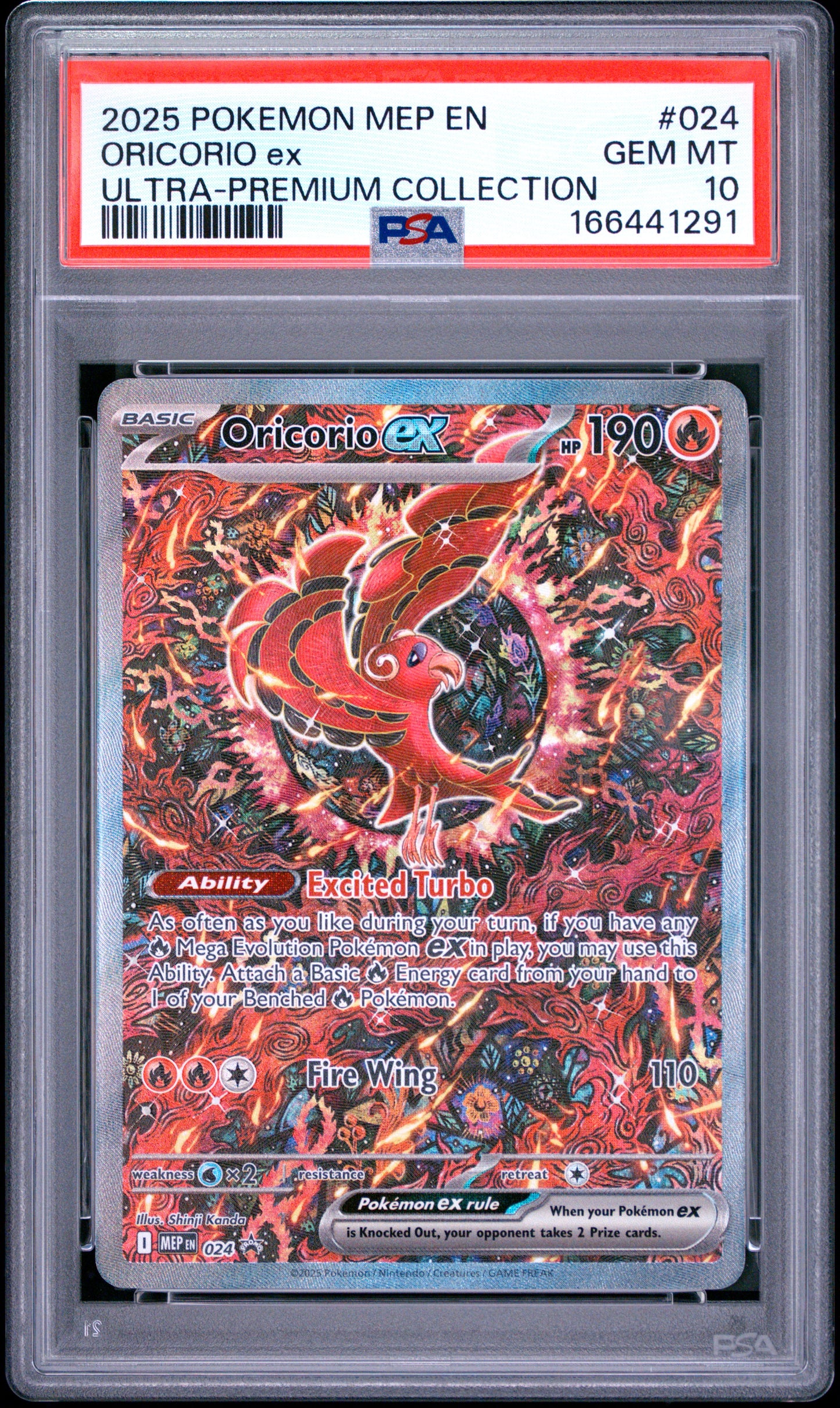 PSA 10 - Oricorio ex MEP024 Charizard Ultra Premium Coll. Promo x291 - Pokemon