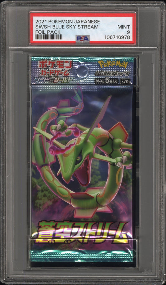 PSA 9 - Blue Sky Stream (Rayquaza) s7B Foil Pack - Pokemon