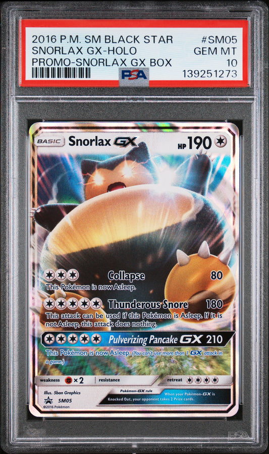 PSA 10 - Snorlax GX SM05 Snorlax GX Box - Pokemon