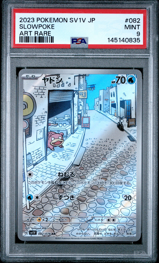 PSA 9 - Slowpoke 082/078 Art Rare SV1V Violet EX x835 - Pokemon