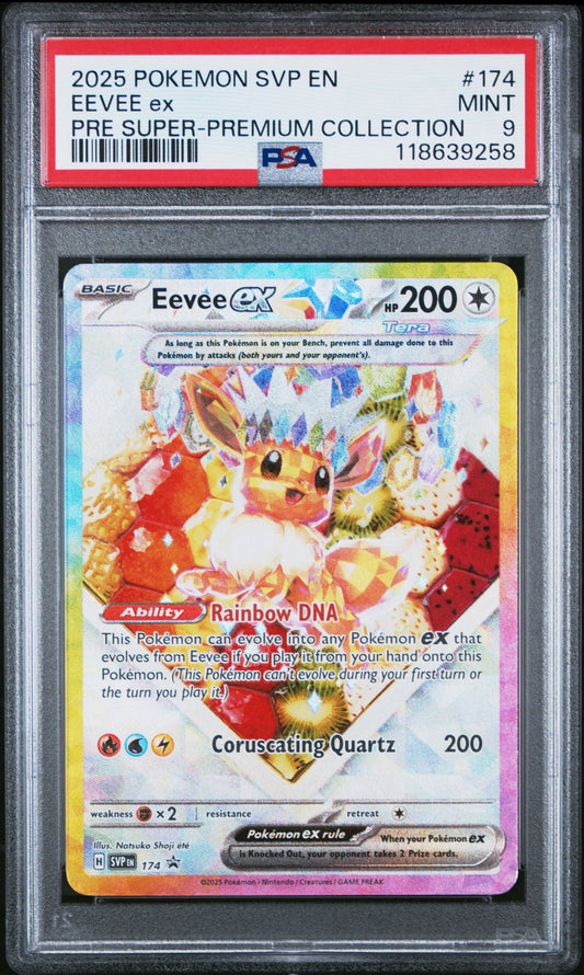PSA 9 - Eevee ex SVP174 Prismatic Evolutions UPC Promo - Pokemon