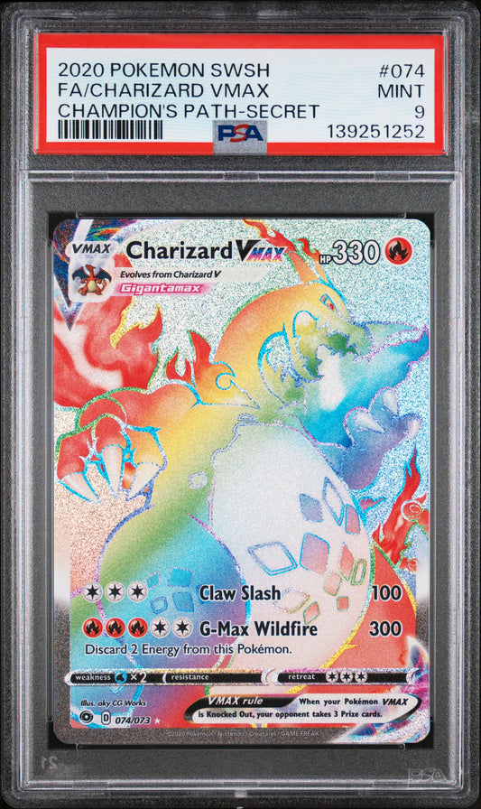 PSA 9 - Charizard VMAX 074/073 SWSH Champions Path - Pokemon