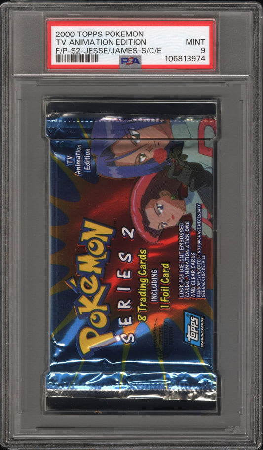 PSA 9 - TOPPS TV Animation Edition Series 2 (Team Rocket) Foil Pack - Pokemon