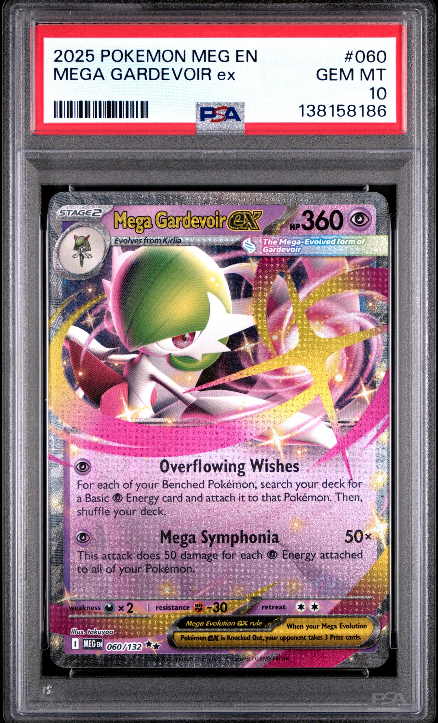 PSA 10 - Mega Gardevoir EX 060/132 MEG Mega Evolution - Pokemon