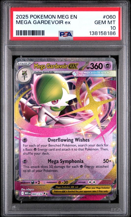 PSA 10 - Mega Gardevoir EX 060/132 MEG Mega Evolution - Pokemon