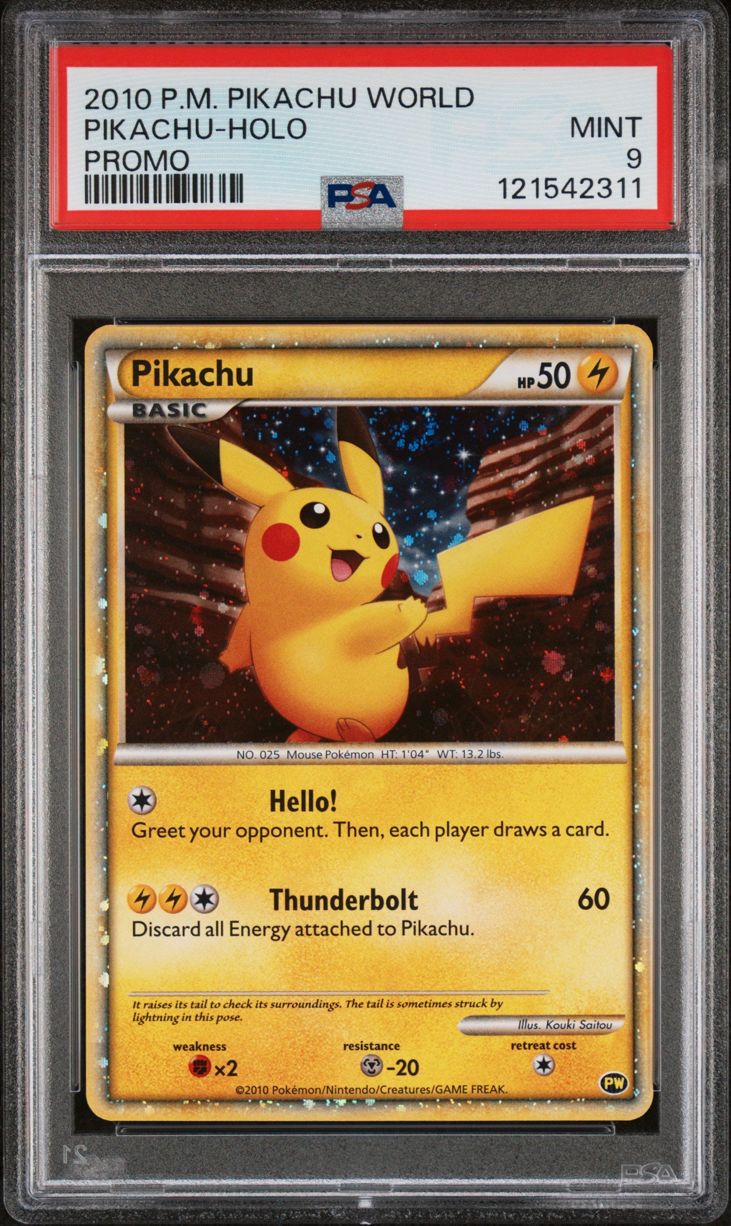 PSA 9 - Pikachu Holo 2010 World Collection Promo English - Pokemon