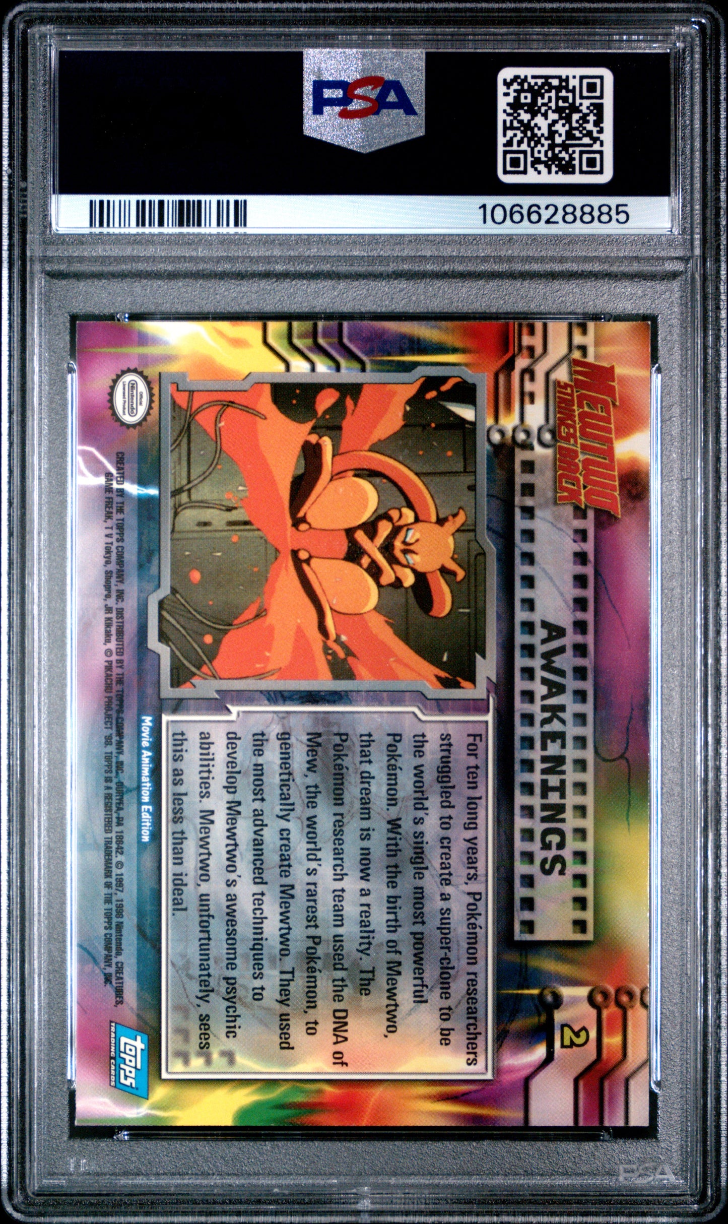 PSA 9 - Mewtwo Awakenings #2 1999 TOPPS Movie Edition - Pokemon