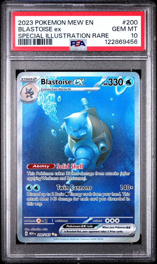 PSA 10 - Blastoise ex 200/165 SIR SV MEW English 151 - Pokemon