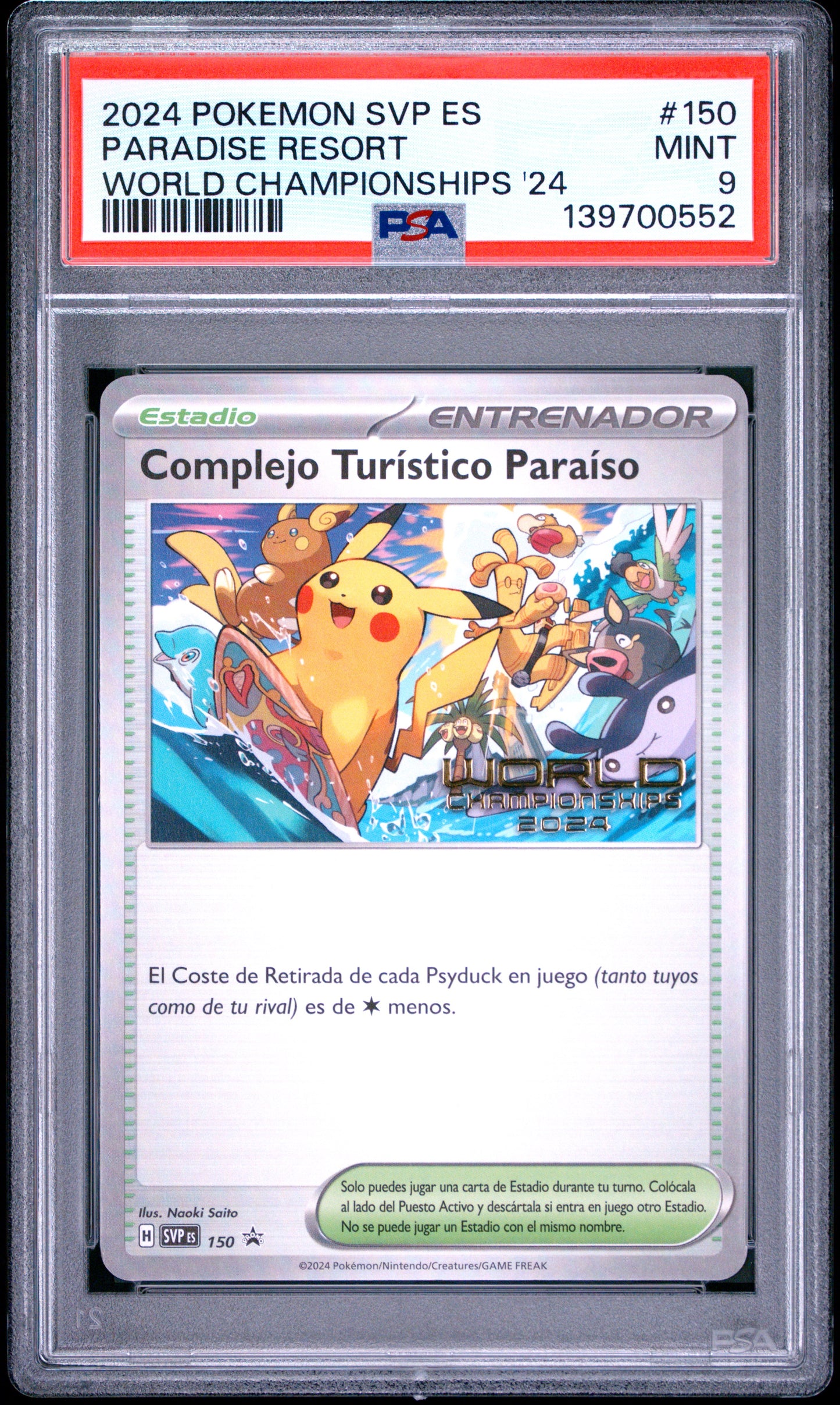 PSA 9 - Paradise Resort SVP150 Spanish World Championships '24 x552 - Pokemon