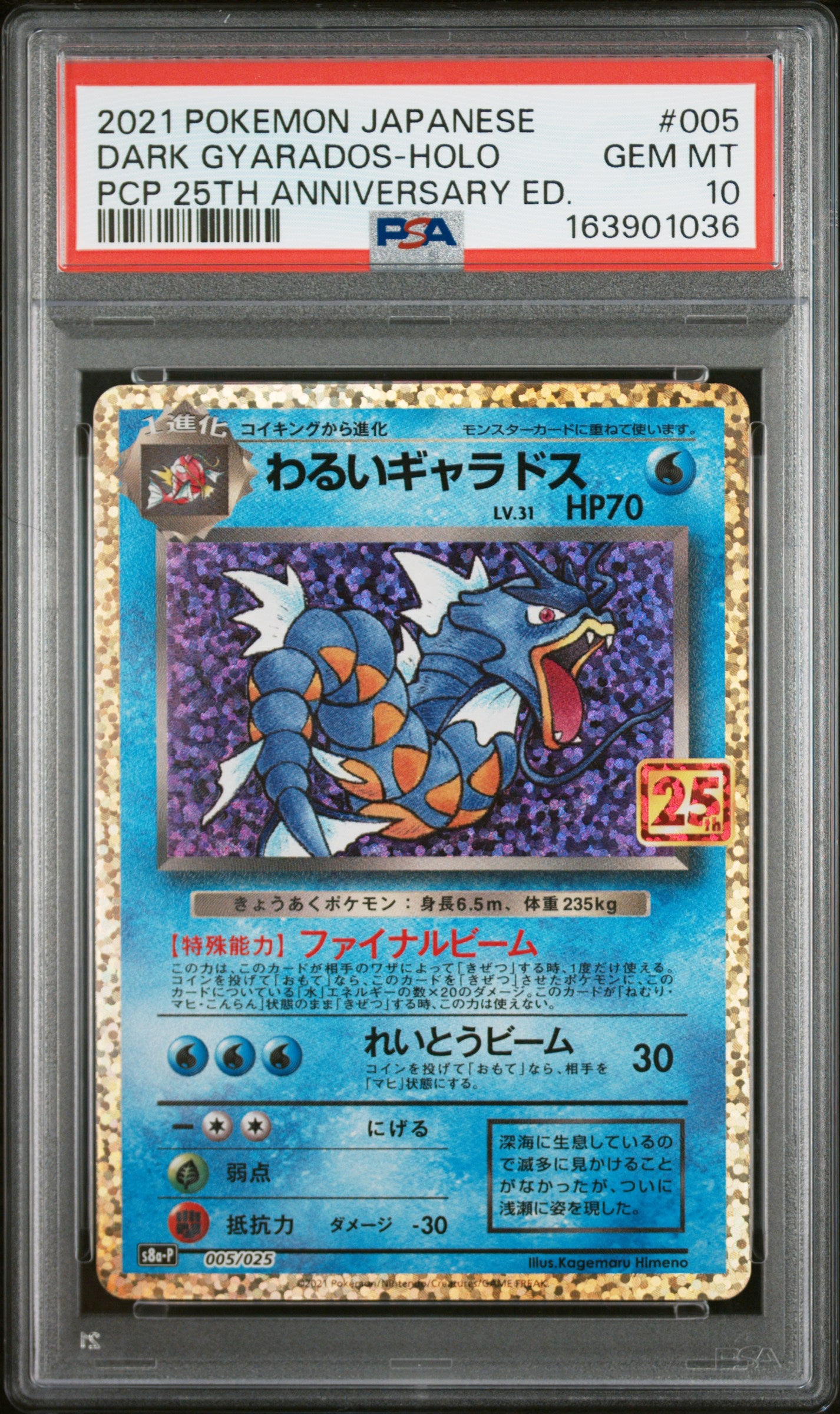PSA 10 - Dark Gyarados 005/025 s8a-P Japanese 25th Promo x036 - Pokemon