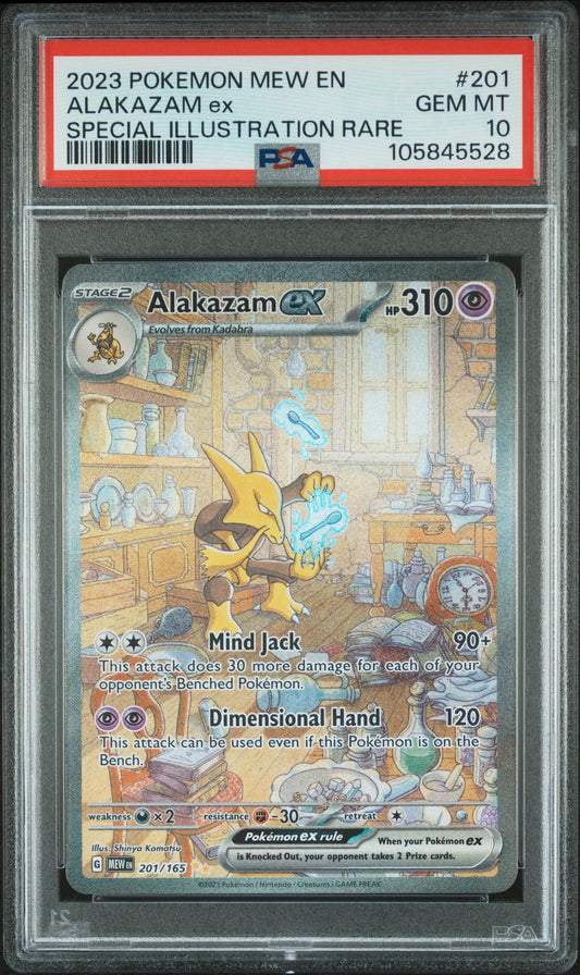 PSA 10 - Alakazam ex SIR 201/165 SV MEW English 151 - Pokemon