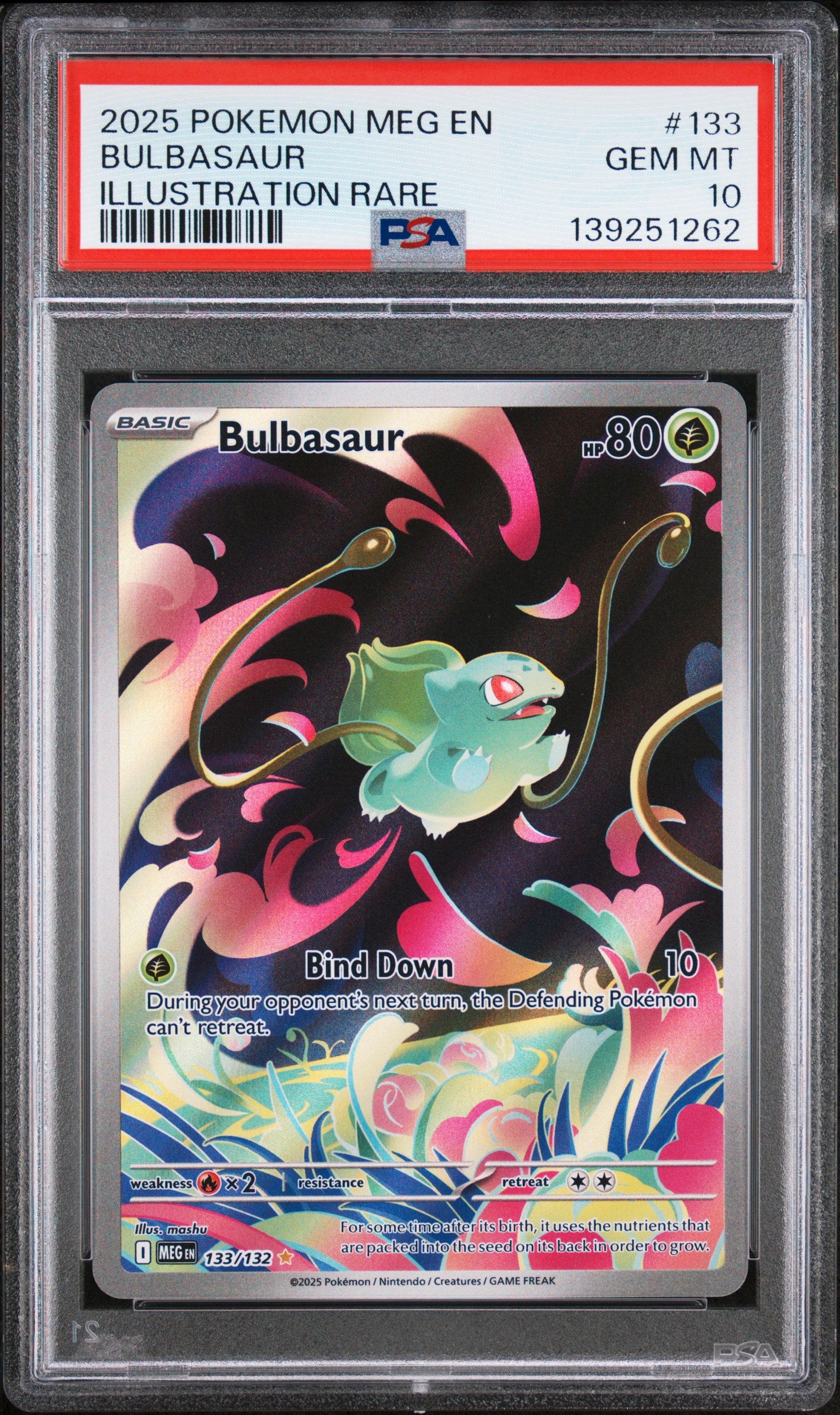 PSA 10 - Bulbasaur 133/132 IR MEG Mega Evolutions - Pokemon