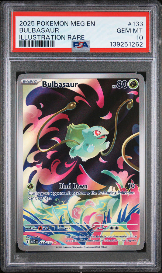 PSA 10 - Bulbasaur 133/132 IR MEG Mega Evolutions - Pokemon