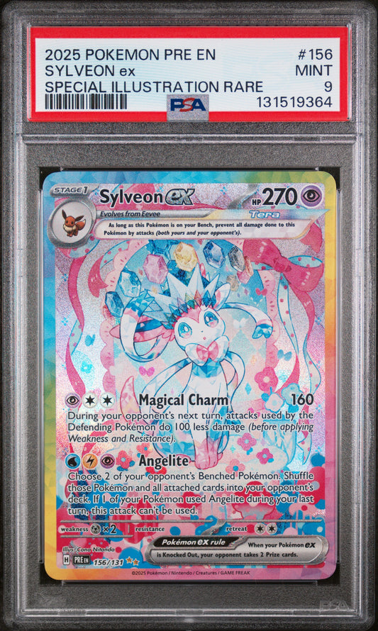 PSA 9 - Sylveon ex 156/131 SIR SV Prismatic Evolution - Pokemon