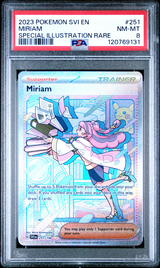 PSA 8 - Miriam 251/198 SIR SV Scarlet & Violet Base Set - Pokemon