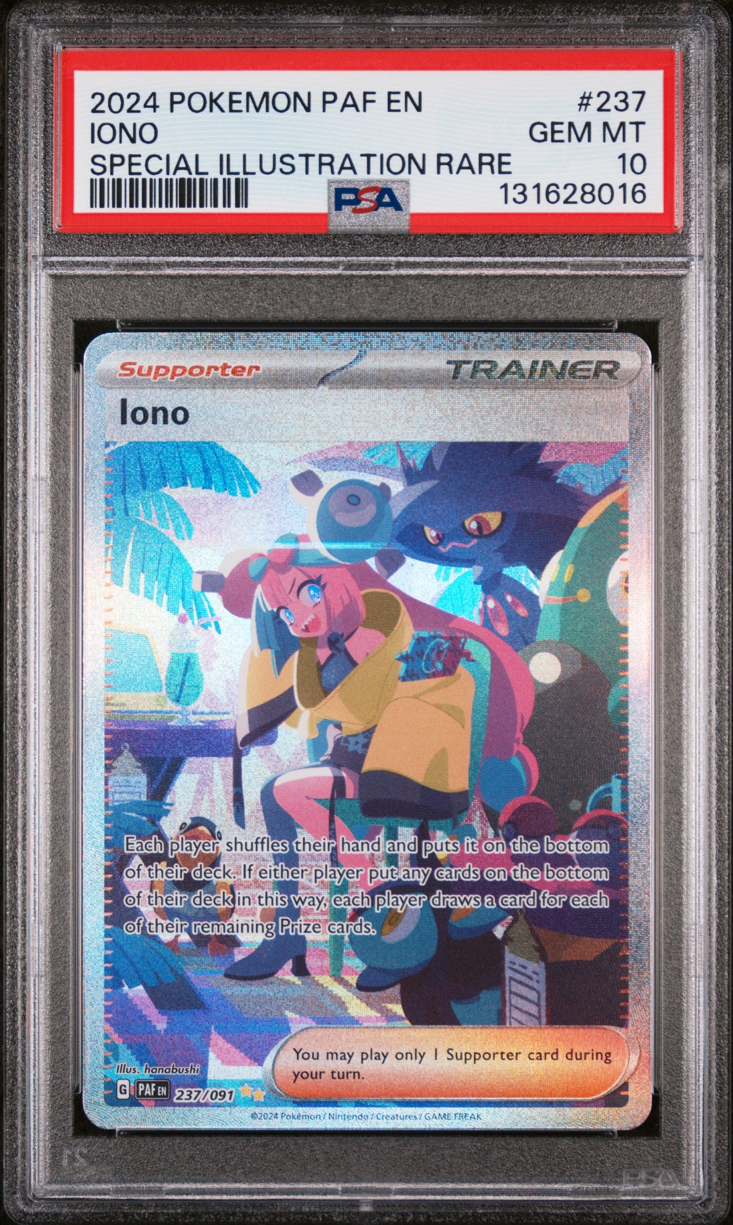PSA 10 - Iono 237/091 SIR SV Paldean Fares - Pokemon