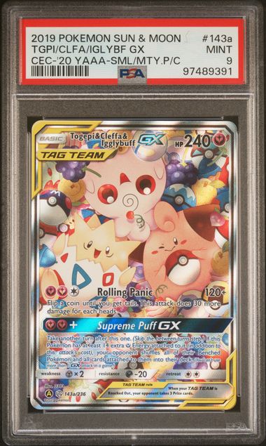 PSA 9 - Togepi/Cleffa/Igglybuff 143a/236 CEC 20 - Pokemon