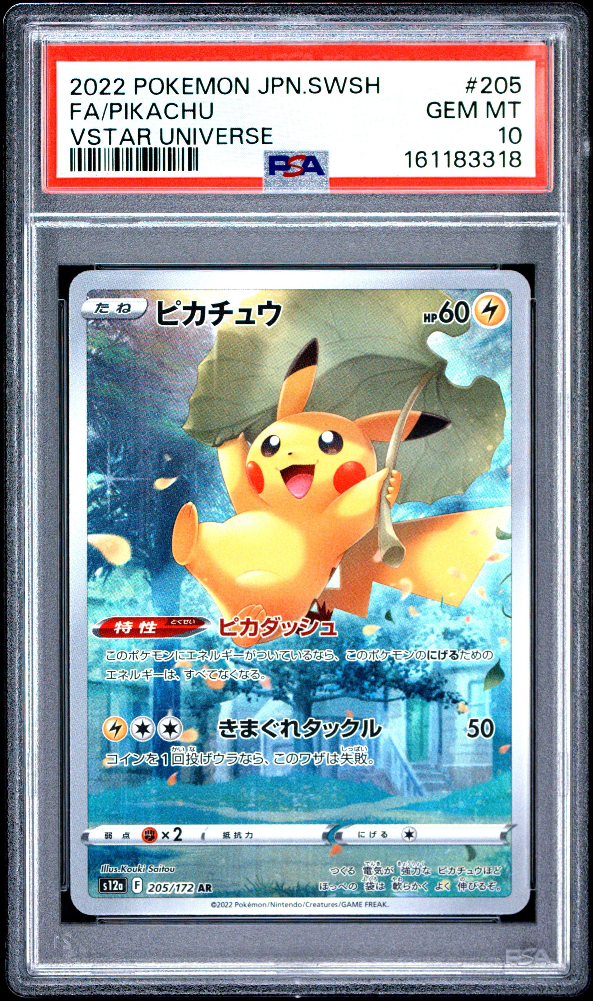 PSA 10 - Pikachu 205/172 AR s12a VSTAR Universe x318 - Pokemon