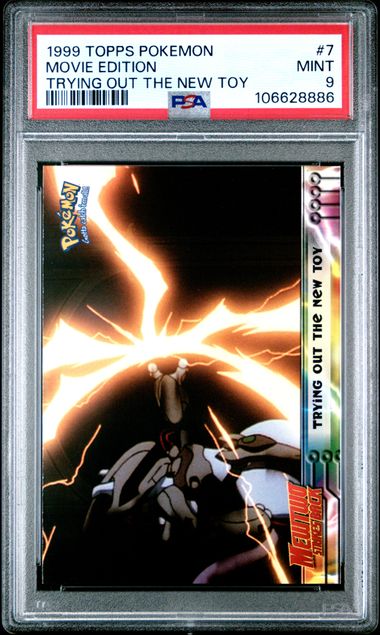 PSA 9 - Armored Mewtwo New Toy #7 1999 TOPPS Movie Edition - Pokemon