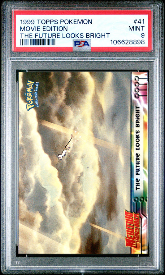 PSA 9 - Mew Future Looks Bright #41 1999 TOPPS Movie Edition - Pokemon