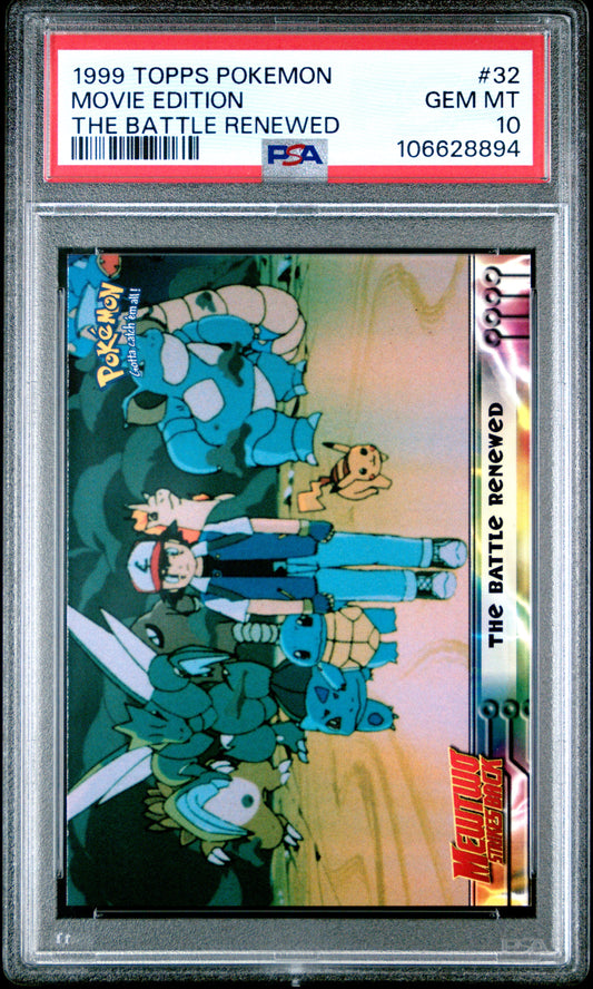 PSA 10 - Battle Renewed #32 1999 TOPPS Movie Edition - Pokemon