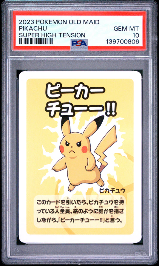 PSA 10 - Pikachu 2023 Old Maid Super Tension x806 - Pokemon
