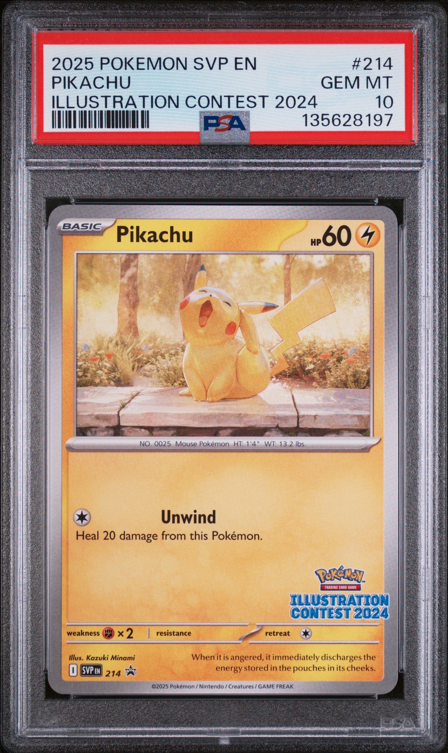 PSA 10 - Pikachu SVP214 2024 Illustration Contest Promo - Pokemon