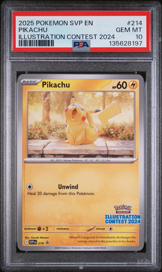 PSA 10 - Pikachu SVP214 2024 Illustration Contest Promo - Pokemon