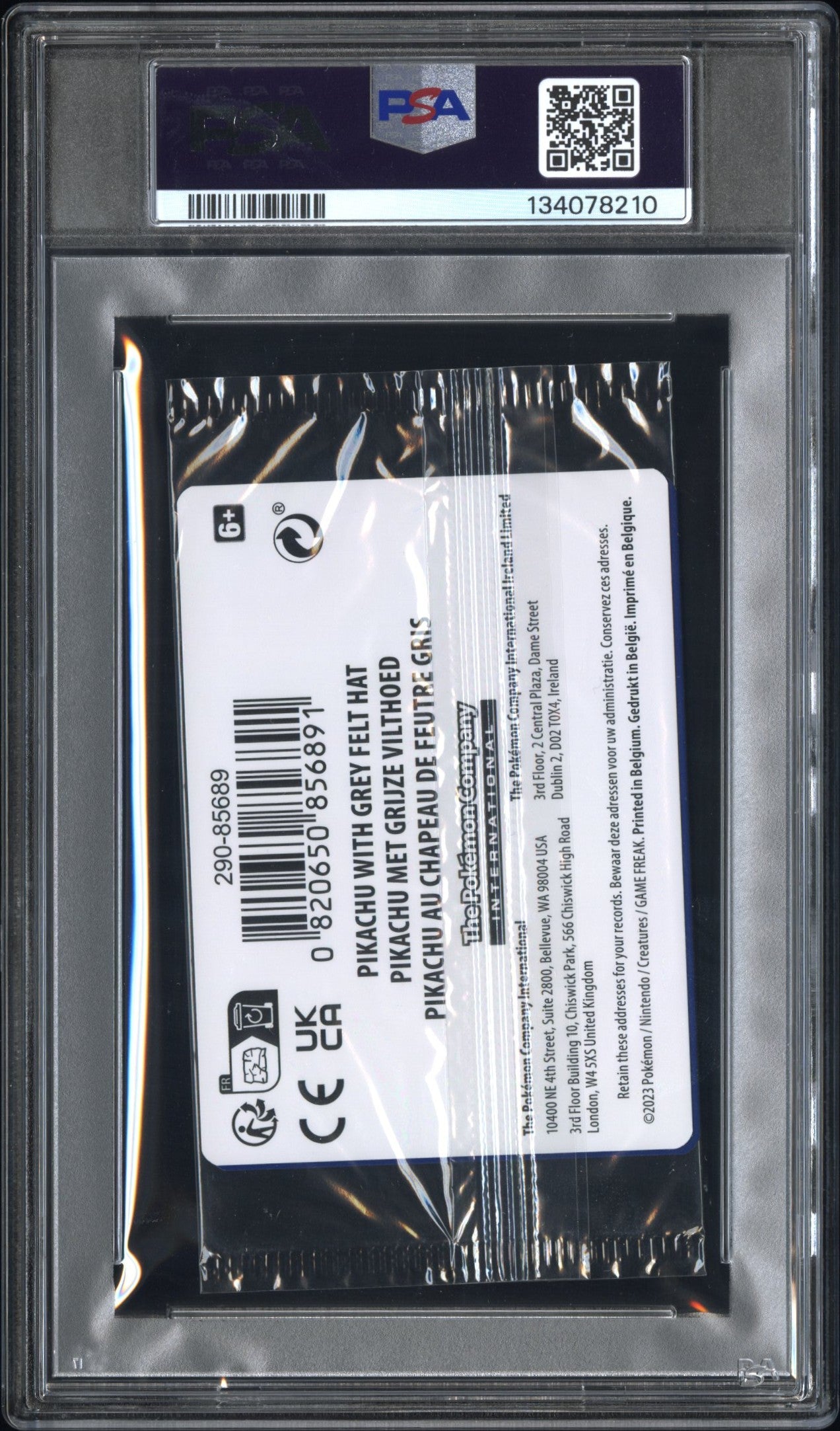 PSA 9 - SEALED Pikachu Grey Felt Hat SVP085 Van Gogh Promo x210 - Pokemon