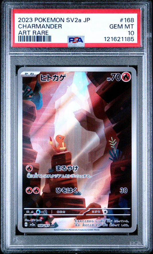 PSA 10 - Charmander 168/165 Art Rare SV2a Japanese 151 - Pokemon